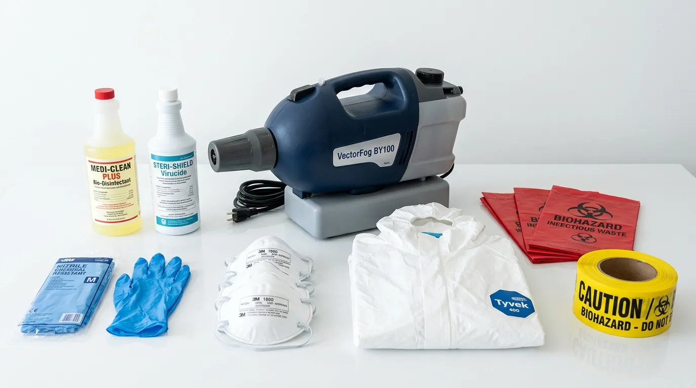 Professional biohazard remediation crew working in Winter Park